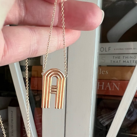 14k initial necklace - Picture 5 of 6